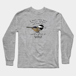 Bird Watching Chickadee Birb Meme Long Sleeve T-Shirt